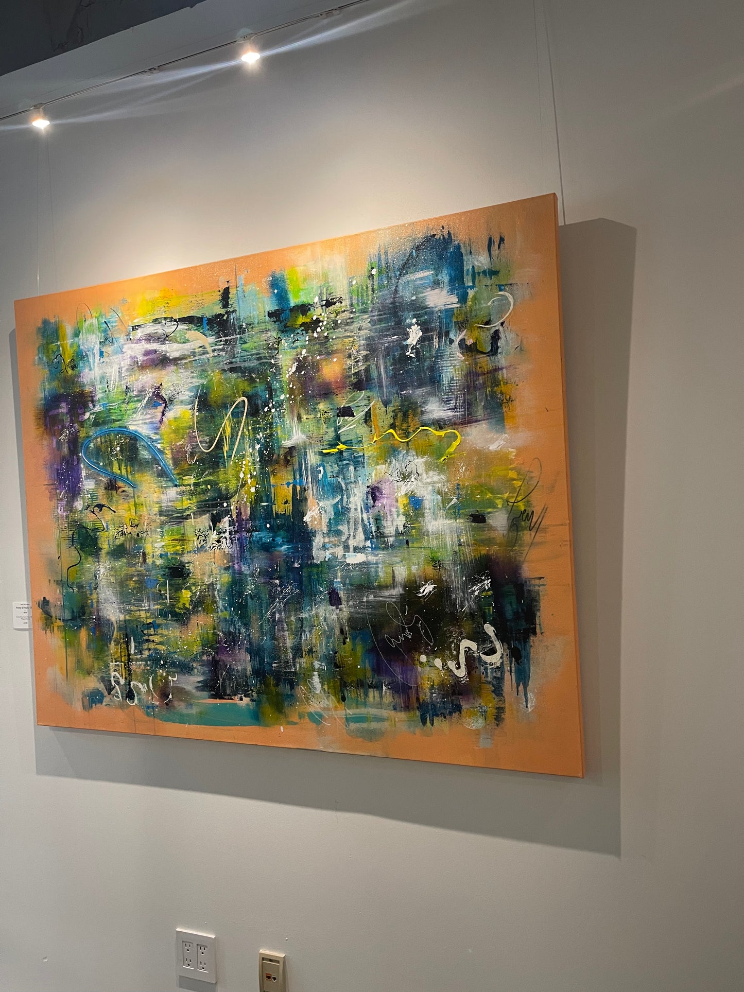 Pretty & Peach #1 (48x60 Gallery Wrapped Canvas) or 10 Months Interest Free with Art Money