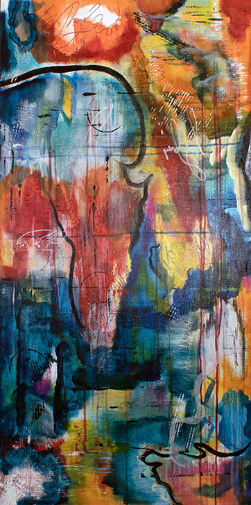 Dala #1 - Swahili for 'To Create' (24x48 Gallery Wrapped Canvas) 10 months Interest Free with ArtMoney