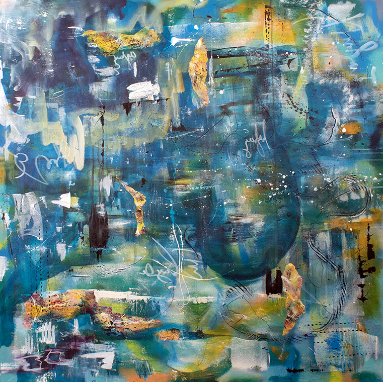 Rain (48x48 Gallery Wrapped Canvas) or 10 Months Interest Free with Art Money