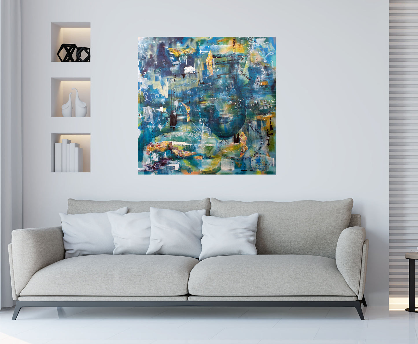 Rain (48x48 Gallery Wrapped Canvas) or 10 Months Interest Free with Art Money