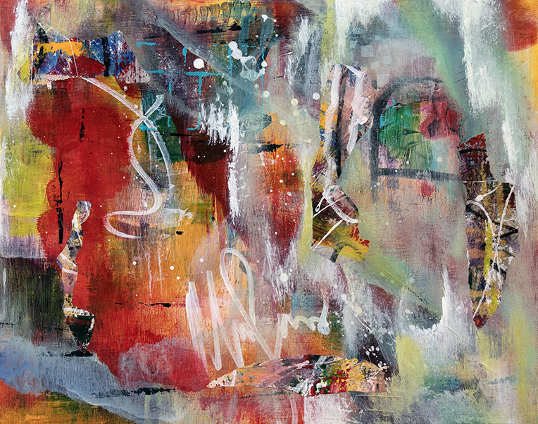 Red Hots #2 - Four Pieces - Sold in Sets of 2 (24x24 Gallery Wrapped Canvas)