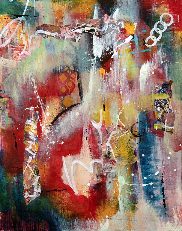 Red Hots #3 - Four Pieces - Sold in Sets of 2 (24x24 Gallery Wrapped Canvas)