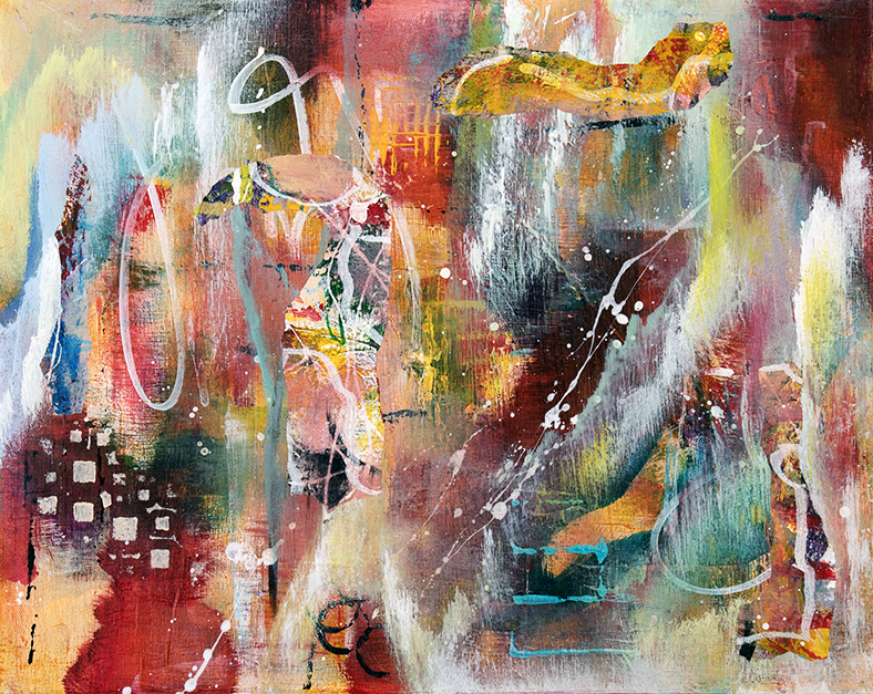 Red Hots #4 - Four Pieces - Sold in Sets of 2 (24x24 Gallery Wrapped Canvas)