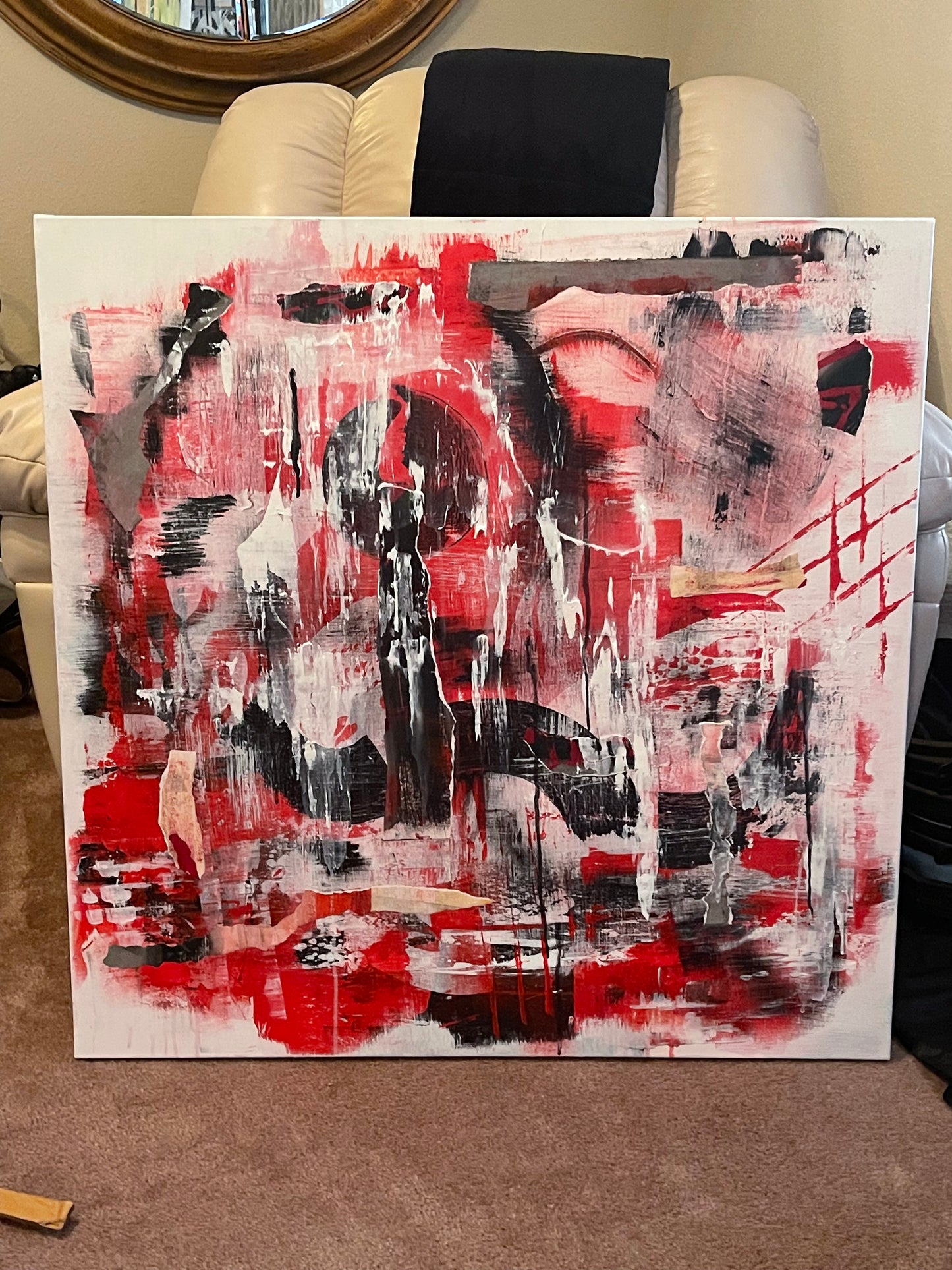 Strawberry Royale (36x36 Gallery Wrapped Canvas) or 10 Months Interest Free with Art Money