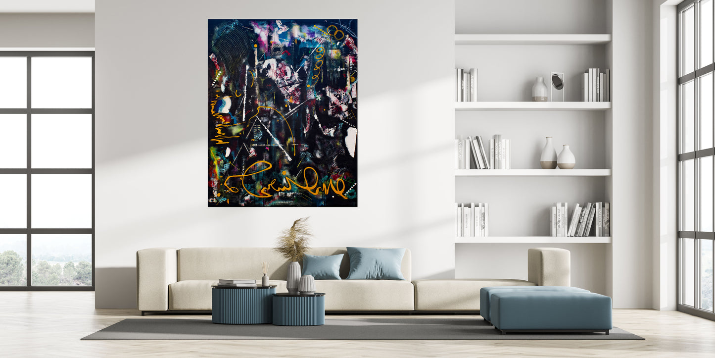 LaRose Brother - Loose Canvas Acrylic Painting (48x60) - or 10 Months Interest Free with Art Money