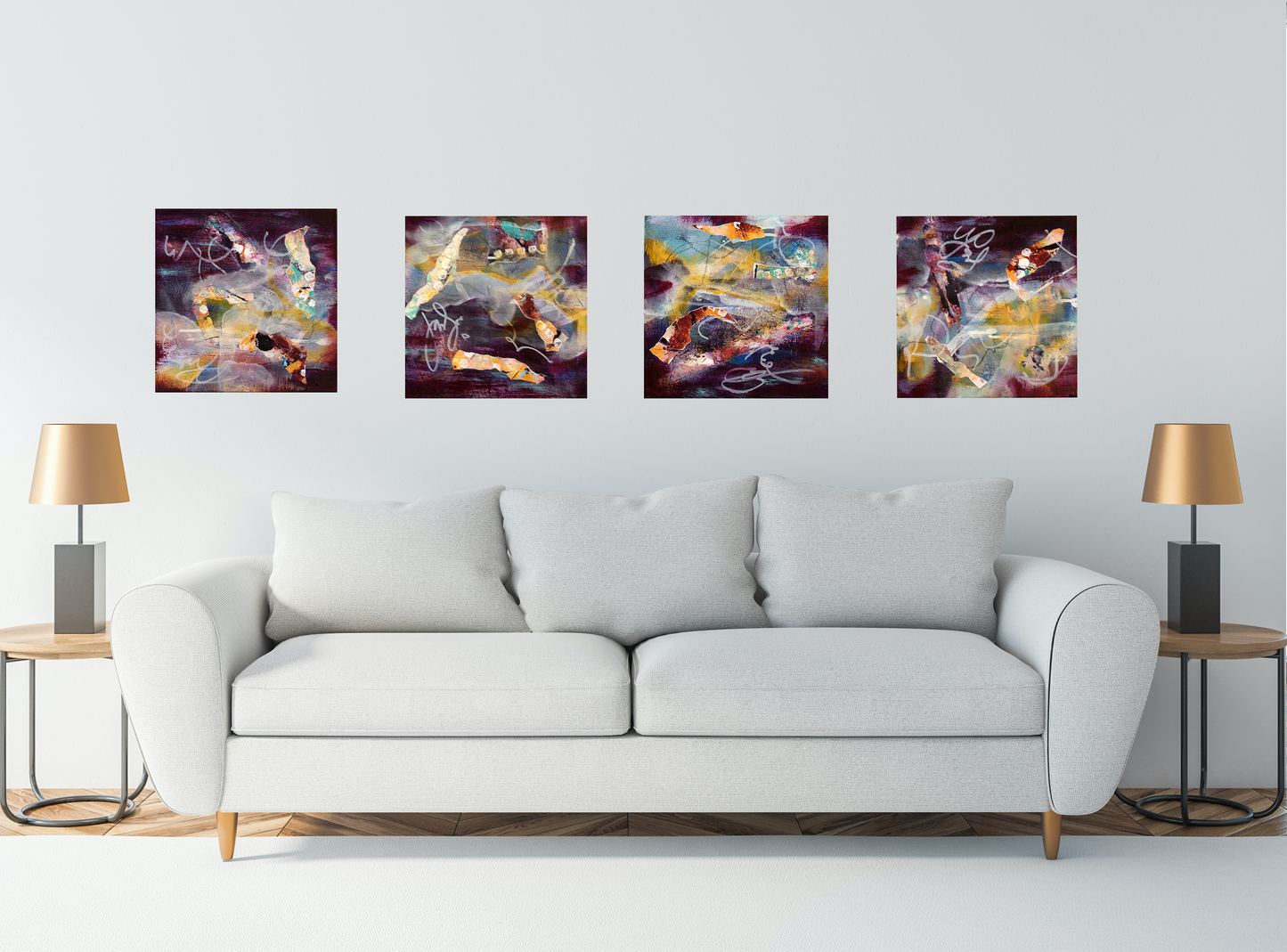 Passion #3 - Set of 4pcs (24x24 Gallery Wrapped Canvas) or 10 Months Interest Free with Art Money