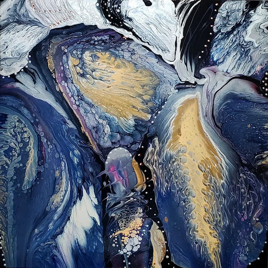 PEARLS ON WINGS (36 x 36 Gallery Wrapped Canvas